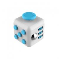 Stres Küpü Mavi Beyaz - Fidget Cube Blue White