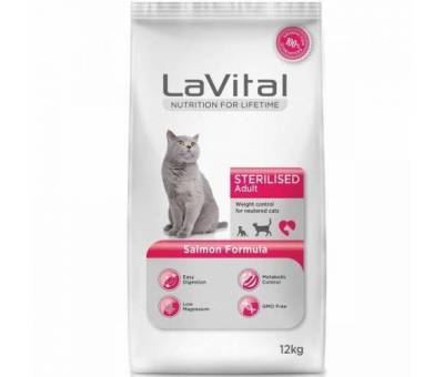 Lavital Sterilised Somonlu Kısır Kedi Maması 12 Kg